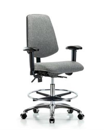 GSS42180 | Fabric Chair Chrome Medium Bench Height with Mediu