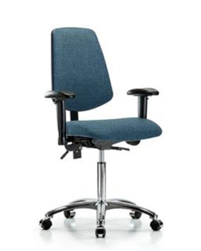GSS42229 | Fabric Chair Chrome Medium Bench Height with Mediu
