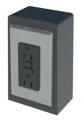 GSE433WS-GFI | Single Electrical Pedestal GFI