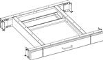 GSJTPTBA-3622-1P | Apron Frame with Drawer 36 W