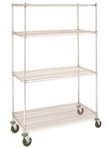 GSMSS2472 | Mob. Wire Shelving S.S. 24 D 72 W