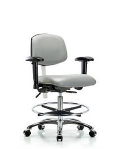 GSS43254 | Class 100 Vinyl Clean Room Chair Medium Bench Heig