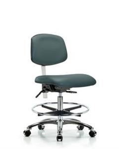 GSS43284 | Class 100 Vinyl Clean Room Chair Medium Bench Heig