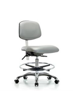 GSS43290 | Class 100 Vinyl Clean Room Chair Medium Bench Heig