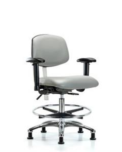 GSS43335 | Class 100 Vinyl Clean Room Chair Medium Bench Heig