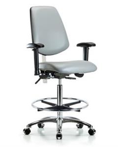 GSS43398 | Class 100 Vinyl Clean Room Chair Medium Bench Heig