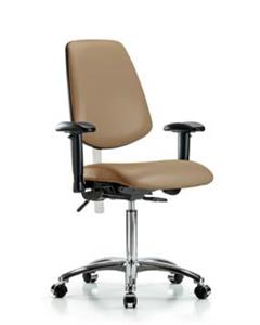 GSS43487 | Class 100 Vinyl Clean Room Chair Medium Bench Heig