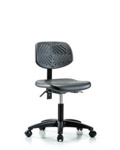 GSS43658 | Polyurethane Chair Desk Height with Casters in Bla