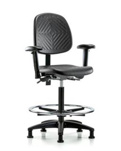GSS43695 | Polyurethane Chair Chrome High Bench Height with M