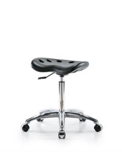 GSS47242 | Polyurethane Tractor Stool Chrome Medium Bench Hei