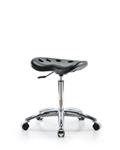GSS47242 | Polyurethane Tractor Stool Chrome Medium Bench Hei
