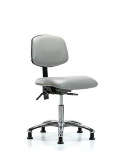 GSS43934 | Vinyl Chair Chrome Desk Height with Stationary Gli