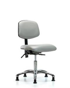 GSS43934 | Vinyl Chair Chrome Desk Height with Stationary Gli