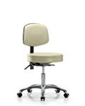 GSS44427 | Vinyl Stool with Back Chrome Desk Height with Cast
