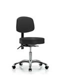 GSS44421 | Vinyl Stool with Back Chrome Desk Height with Cast