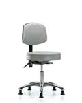 GSS44438 | Vinyl Stool with Back Chrome Desk Height with Stat