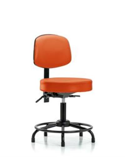 GSS44507 | Vinyl Stool with Back Desk Height with Round Tube