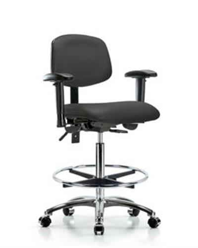 GSS44586 | Vinyl Chair Chrome High Bench Height with Seat Til