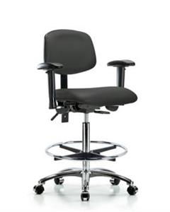 GSS44586 | Vinyl Chair Chrome High Bench Height with Seat Til