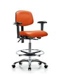 GSS44588 | Vinyl Chair Chrome High Bench Height with Seat Til