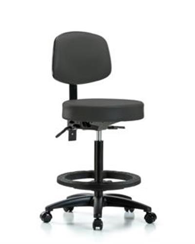 GSS45216 | Vinyl Stool with Back High Bench Height with Black