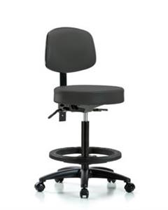 GSS45216 | Vinyl Stool with Back High Bench Height with Black