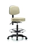 GSS45237 | Vinyl Stool with Back High Bench Height with Chrom
