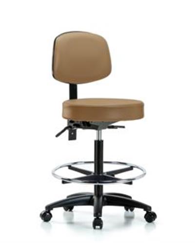 GSS45238 | Vinyl Stool with Back High Bench Height with Chrom
