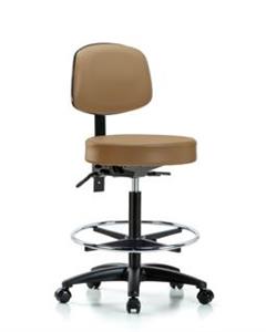 GSS45238 | Vinyl Stool with Back High Bench Height with Chrom