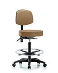 GSS45238 | Vinyl Stool with Back High Bench Height with Chrom
