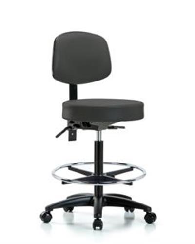 GSS45234 | Vinyl Stool with Back High Bench Height with Chrom