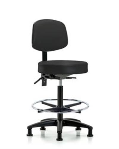 GSS45240 | Vinyl Stool with Back High Bench Height with Chrom