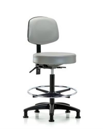 GSS45248 | Vinyl Stool with Back High Bench Height with Chrom
