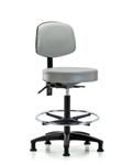 GSS45248 | Vinyl Stool with Back High Bench Height with Chrom