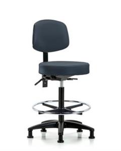 GSS45244 | Vinyl Stool with Back High Bench Height with Chrom