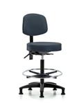 GSS45244 | Vinyl Stool with Back High Bench Height with Chrom