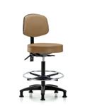 GSS45247 | Vinyl Stool with Back High Bench Height with Chrom