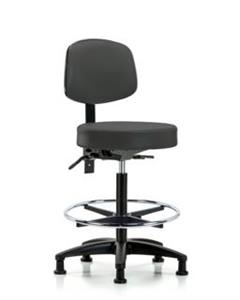 GSS45243 | Vinyl Stool with Back High Bench Height with Chrom