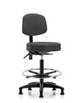 GSS45243 | Vinyl Stool with Back High Bench Height with Chrom