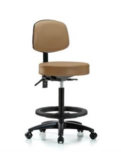 GSS45256 | Vinyl Stool with Back High Bench Height with Seat