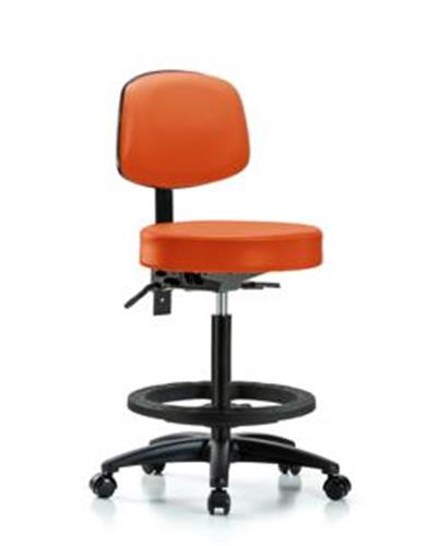 GSS45254 | Vinyl Stool with Back High Bench Height with Seat