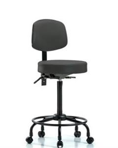 GSS45288 | Vinyl Stool with Back High Bench Height with Round
