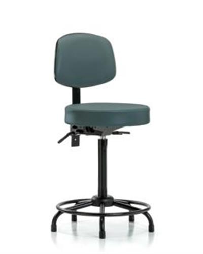 GSS45296 | Vinyl Stool with Back High Bench Height with Round