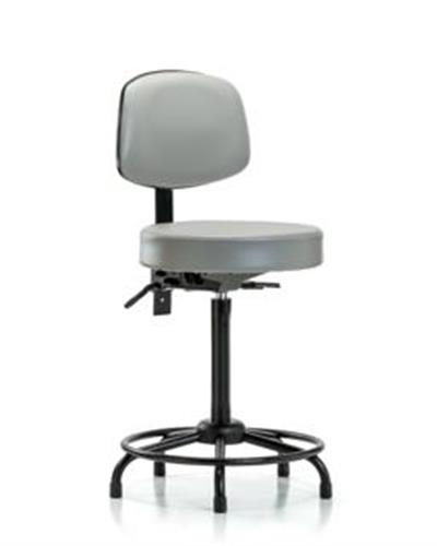 GSS45302 | Vinyl Stool with Back High Bench Height with Round