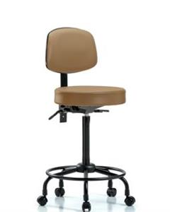 GSS45310 | Vinyl Stool with Back High Bench Height with Round
