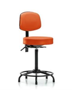 GSS45317 | Vinyl Stool with Back High Bench Height with Round