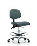 GSS45323 | Vinyl Chair Chrome Medium Bench Height with Chrome