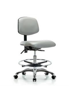 GSS45329 | Vinyl Chair Chrome Medium Bench Height with Chrome