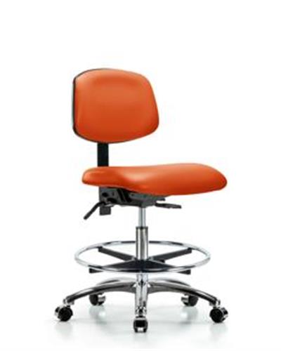 GSS45326 | Vinyl Chair Chrome Medium Bench Height with Chrome