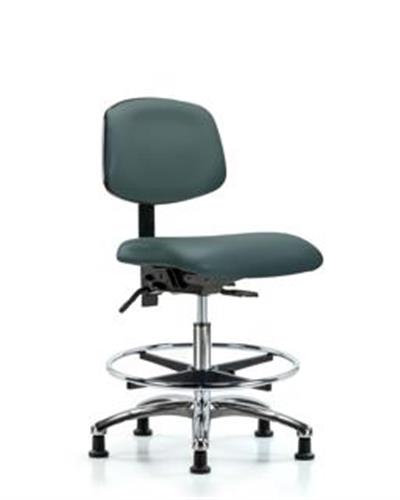 GSS45332 | Vinyl Chair Chrome Medium Bench Height with Chrome